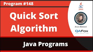 Java program to implement Quick Sort Algorithm