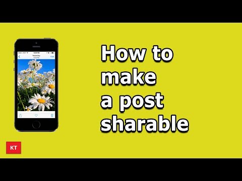 How to make a post shareable on Facebook | iPhone or Android