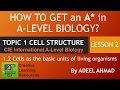 A Level Biology Topic 1 Cell Structure Lesson 2