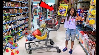 Deema Play Cereal and Healthy food Shopping at Supermarket