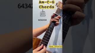 Am-C-G ( Guitar Chords Tutorial ) #guitar #guitarcover #guitarlesson #fingerstyle