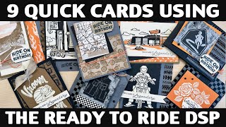 Stamping Jill - 9 Quick Cards Using The Ready To Ride DSP