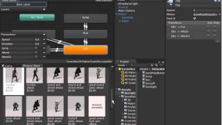 Unity 4 Mecanim Fighter FSM Animation Setting with Mixamo Store
