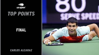 Carlos Alcaraz | Top Points vs. Casper Ruud | 2022 US Open Final