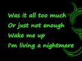 Three Days Grace - Time Of Dying -Lyrics-