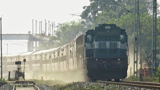 High Speed Dust Raising Train || Howrah-Balurghat Express with HWH Alco at Full Speed