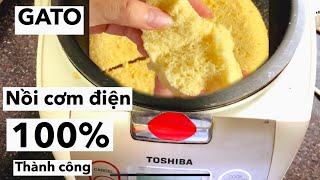 CÁCH LÀM BÁNH BÔNG LAN BẰNG NỒI CƠM ĐIỆN - Spong cake in Rice cooker