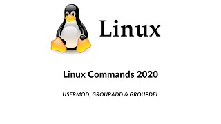 usermod Command | groupadd Command | groupdel Command | usermod groupadd groupdel Linux Command