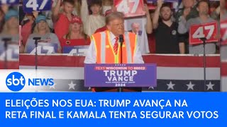 Eleições nos EUA: Trump avança na reta final e Kamala tenta segurar votos | SBT News