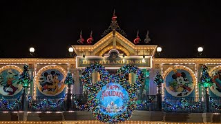 Holiday gathering, Christmas sing along mini parade 2024 at Disneyland Paris ✨