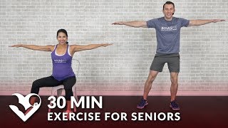 30 Min Exercise for Seniors, Elderly, & Older People - Seated Chair Exercise Senior Workout Routines