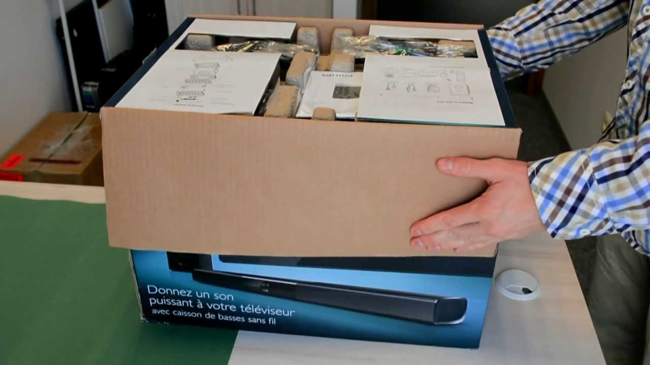 Philips Htl5140b Soundbar Unboxing Youtube