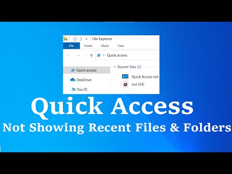 Quick Access not Showing Recent Files & Frequent Folders in File Explorer   Windows 10 & 11 FIX