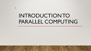 02: Distributed and Parallel Computing: Introduction