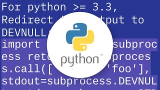 How to hide output of subprocess