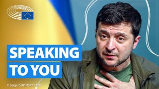 Volodymyr Zelenskyy’s speech on war in Ukraine | European Parliament