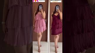 Myntra vs Amazon party dress #amazon #amazonfinds #myntra #trending #shorts #fashion #review #party