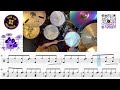 登我主的聖山 原始和聲 drum score 動態鼓譜 level 1 tutorial