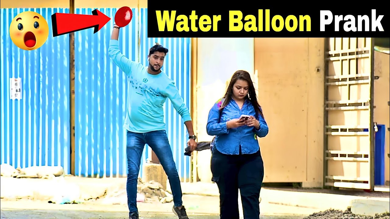 Throwing Water Balloon Prank With Twist ёяше Prakash Peswani Youtube