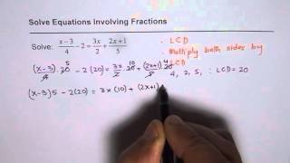 Solve Equation with Fractions on Both Sides