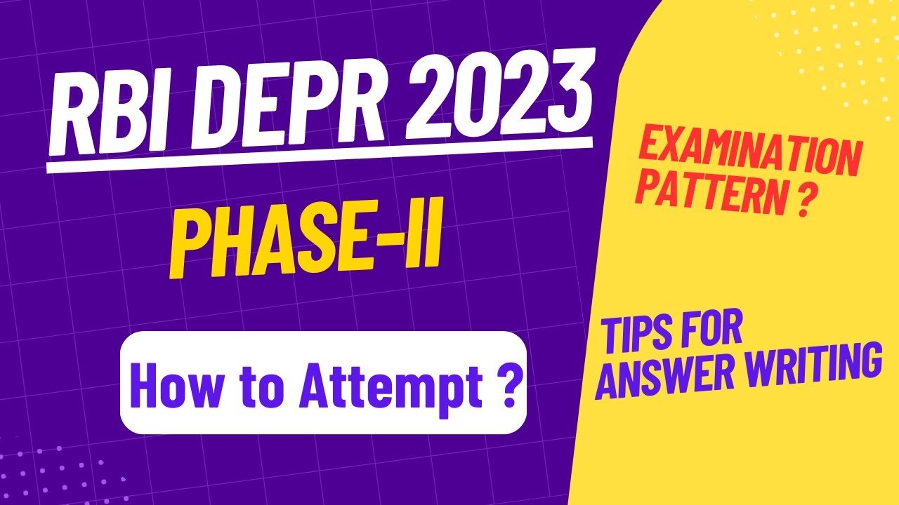 RBI Grade B DEPR Phase-2 Exam 2023 | RBI DEPR Online Course And Test ...