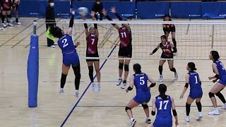 福岡大学 vs 帝塚山大学　第２セット　＜2022全日本インカレ女子＞＜女子バレーボール＞