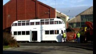 Blackpool Trams 700 \u0026 709 at Rigby Rd Depot on 14th January 2011.avi