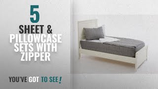 Top 10 Sheet & Pillowcase Sets With Zipper [2018]: Beddy's Modern Gray Twin Bed Set