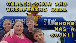 Gawler Show and Whispering Wall 2023, Shane really does not like heights.