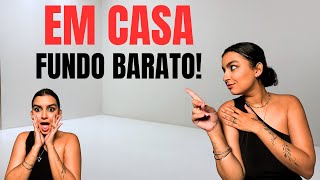 COMO MONTEI MEU FUNDO FOTOGRÁFICO EM CASA! - BARATO E PROFISSIONAL - FUNDO INFINITO