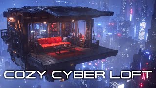 Futuristic Cozy Cyber Loft 🌆 Glowing Metropolis Rooftop | Cyberpunk Metaverse