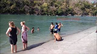 Open Ganga Bath at Ganga Beach , Rishikesh , Haridwar