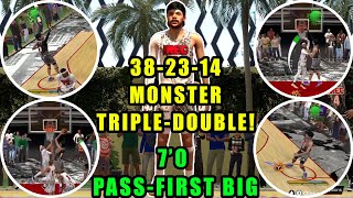 38-23-14 MONSTER TRIPLE-DOUBLE WITH THE *ULTRA RARE* 7'0 PASS-FIRST BIG AT THE REC CENTER NBA 2K24