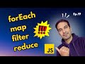 Array forEach, map, filter & reduce functions 🤩 JavaScript Tutorial - Ep. 19