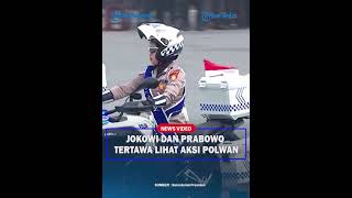 PRABOWO KAGET Lihat Aksi Sweeping Polwan di atas Motor, Kapolri Sampai Ngakak Saat Apel Pengamanan