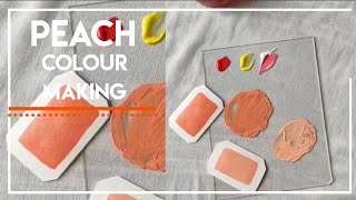 ACRYLIC PAINT COLOUR MIXING ~ How to MIX PEACH COLOR Dark Nd light #shorts #ytshorts