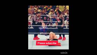 Roman reigns lose the match and usos betrayed (bloodline breakup)#viralreels #romanreigns#usos #wwe