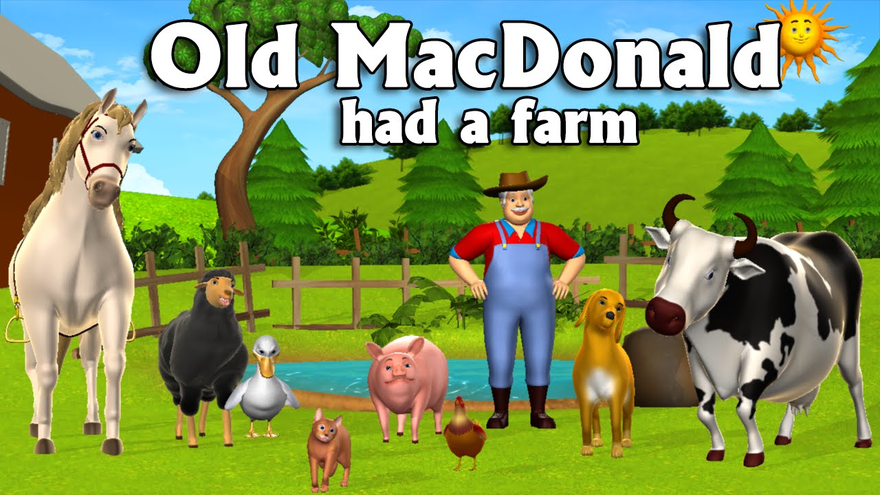 Old Macdonald Had A Farm 3d Animation English Nursery Rhymes Songs