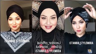 New Hijab Styles Tutorial⭐Şal Eşarp Bağlama bandana bone ⭐تعليم لفات الحجاب توربان أكثر من رائع