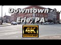 【4K】Downtown Erie Pennsylvania - Day Walk - 60fps