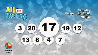 Wisconsin Lottery Midday Draw 02/28/2026