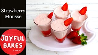Easy Strawberry Mousse Recipe | How to make Easy Strawberry Mousse | Strawberry Mousse in a blender