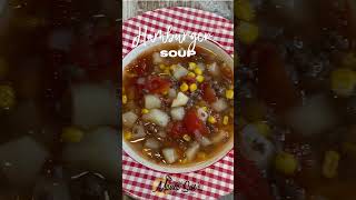 Easy and Delicious Hamburger Soup!  Best comfort food! Easy soup recipe