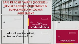 SAFE DEPOSIT LOCKER - REVISED LOCKER AGREEMENT \u0026 SUPPLEMENTARY LOCKER AGREEMENT.  STAMP COST..