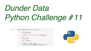 Dunder Data Python Challenge #11