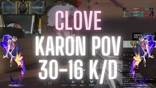 Gen.G Karon POV Clove on Ascent 30-16 K/D (VALORANT Pro POV)