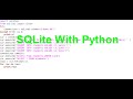 SQLite Database With Python , connect to database, create table, select and delete data