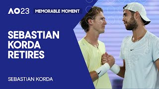 Sebastian Korda Retires from Quarterfinal | Australian Open 2023