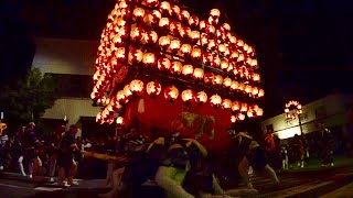 根崎の太鼓台　亀谷坂下　七町合同曳き廻し 　二本松提灯祭り2019 宵祭り　00060