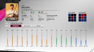 【MLBTheShow24Stats/メジャーリーグ選手能力】Brewers 9 Jake Bauers ブルワーズ ジェイク・バウアーズ選手